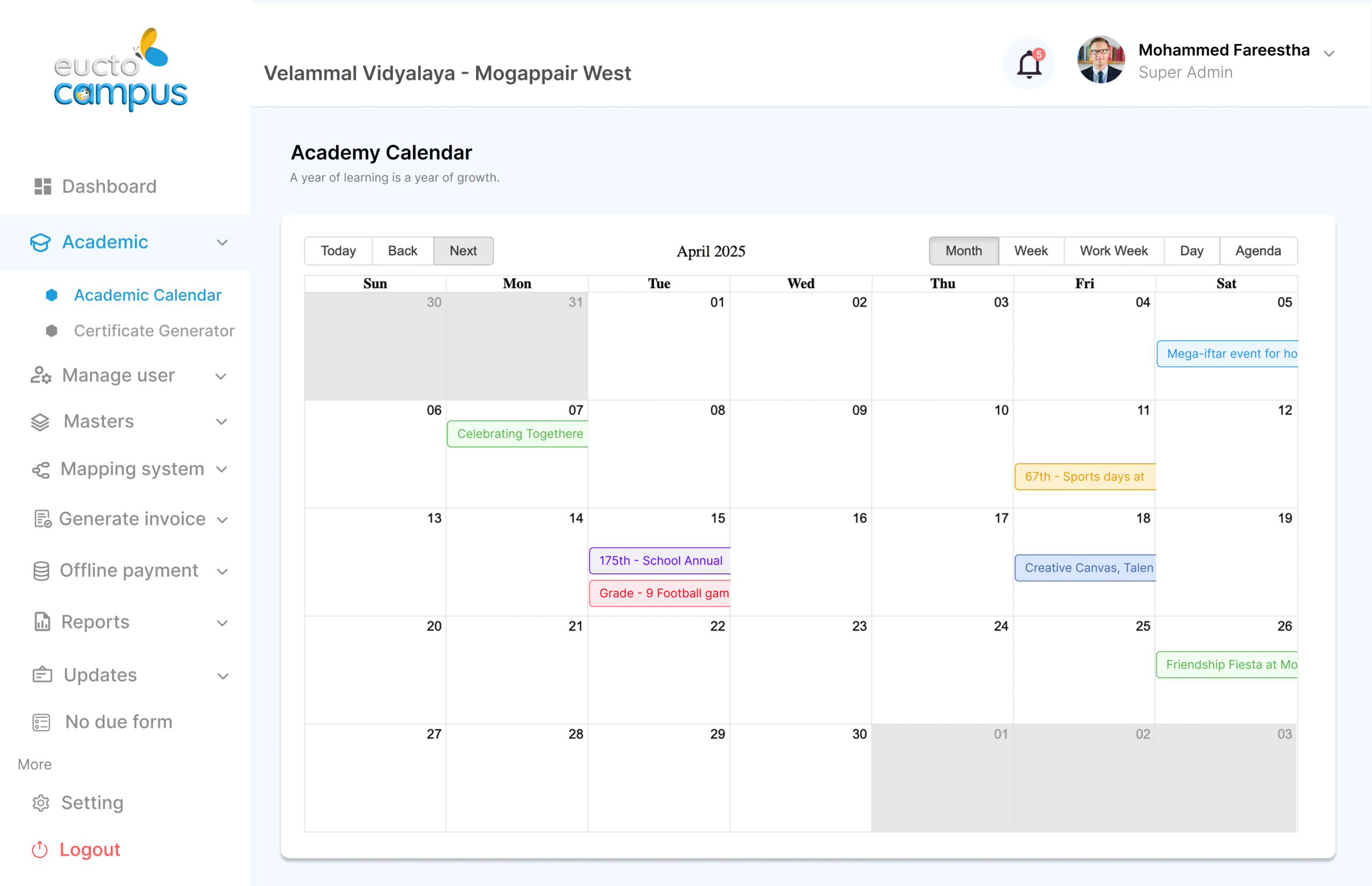 EVENT CALENDAR